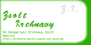 zsolt krchnavy business card